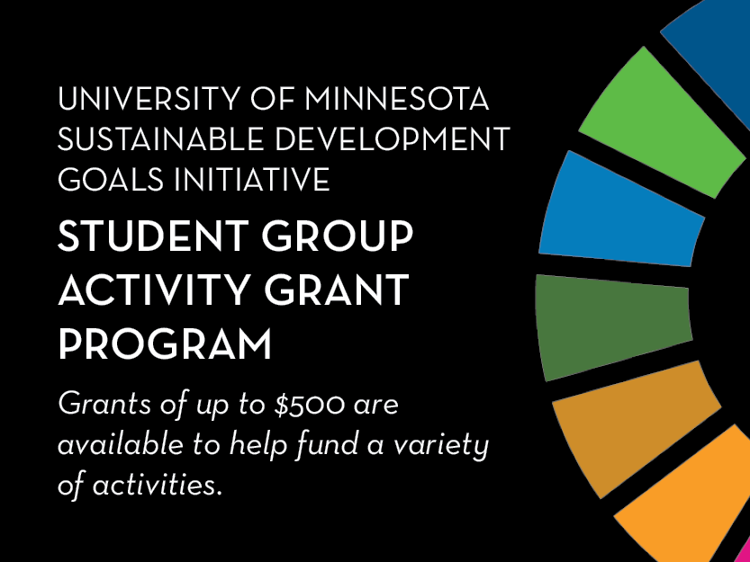 SDG Student Group Activity Grant graphic. 