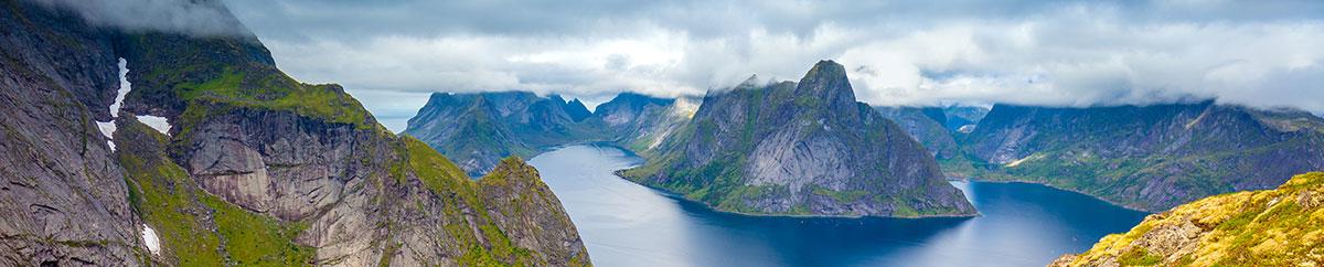 panoramic view of fjord