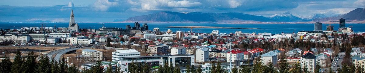 Scenic skyline of Reykjavic