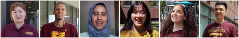 head shots of international students who made videos for Destination U project