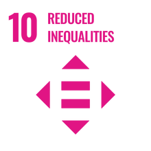 Logo for goal 10, reduced inequities