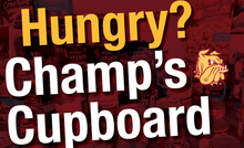 Champ's Cupboard sign. 