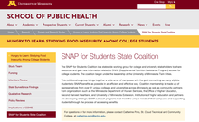 SNAP for Students Coalition Website. 